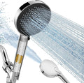 SR SUN RISE NSF Certified Filtered Shower Head with Handheld for Hard Water to Remove Chlorine High Pressure 9-Spray Setting (with Power Wash) Anti-Clog Nozzles (1 Filter, Chrome Silver)