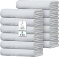Commercial Bulk Pack of 12 Small Bath Towels – 100% Cotton Terry 24" x 46" – Ideal for Hotels, Salons, Gyms, Spas & Institutional Use – White