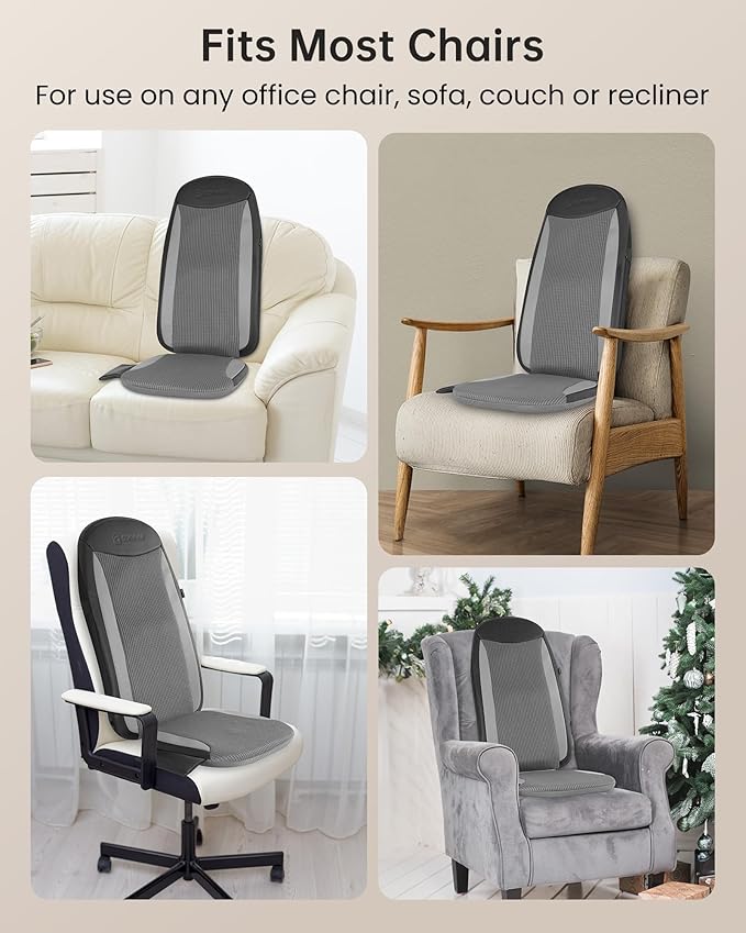 COMFIER Shiatsu Back Massager with Heat,Massage Chair Pad for Back Relief deep,Heated seat Cushion,Chair Massager for Neck,Hip with Kneading & Vibration,Home Office, Mothers Day Gifts for Women,Mom