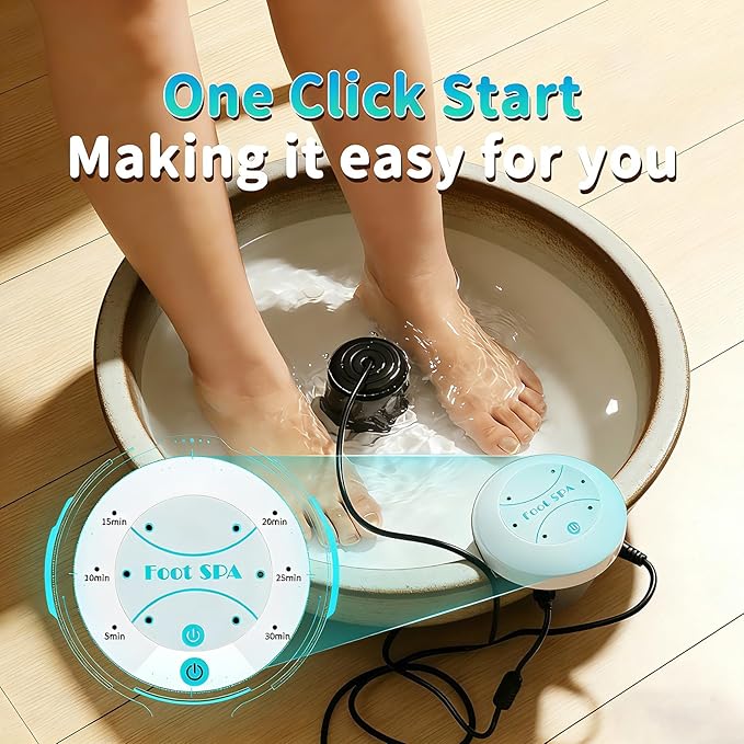 Ionic Foot Bath Detox Machine(No Basin), Foot Detox Machine to Remove Toxins, Portable Home Foot Spa, 2 Ion Arrays for Detox & Relaxation, Easy Clean, Perfect for Family/Gift/Self-Care