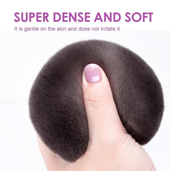 Blend & Blur Extra Large Body Kabuki Brush & Self Tanner Brush - For Body Makeup & Foundation - Blending Applicator For Self Tanning - Durable Vegan Bristles - with Protective Bag (Purple-large)
