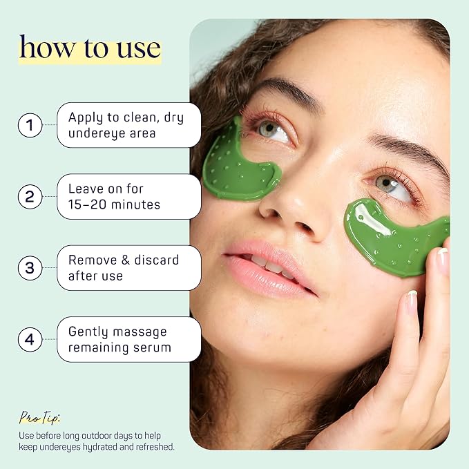 SpaLife In a Pickle Hydrogel Under Eye Patches for Dark Circles | Mothers Day Gifts | Pickle Under Eye Patches for Puffy Eyes | Hydrating Undereye Masks | Pack of 8 Pairs (8 Undereye Treatments)