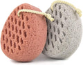 BAIMEI IcyMe Bath Sponge 2-Pack -Shower Loofah Body Scrubber with Gentle Exfoliation & Quick Lathering, Pink Grey Shower Pouf