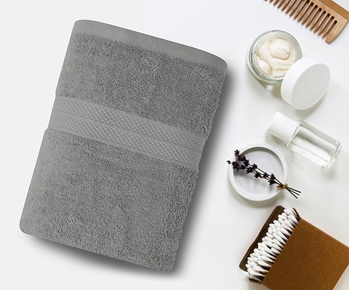 Avalon Towels Bath Towels for Bathroom 100% Cotton Silver Bathroom Towels Pack of 12 (24x48 inches) - Quick Drying Bath Towels Set Small, Light Weight & Absorbent Perfect Gym & Pool Towel Set