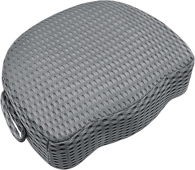 Hot Tub Booster Seat for Adults, Weighted 5" Extra Thick Spa Cushion, 4+ lbs Core Stays Submerged No Floating, 3D Air Mesh Quick Dry, Non-Slip Seat Riser for Jacuzzi, Bathtub & Outdoor Spa(Grey)