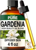 100% Pure Gardenia Oil - 4 Fl Oz Gardenia Essential Oil for Hair, Skin, Diffuser, Aromatherapy & DIY Soap Making Scent