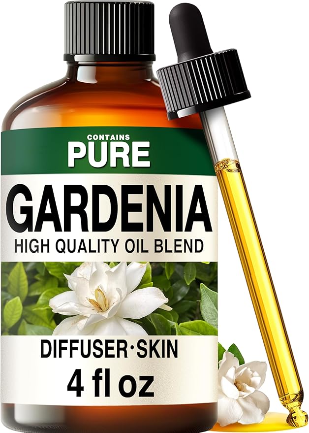 100% Pure Gardenia Oil - 4 Fl Oz Gardenia Essential Oil for Hair, Skin, Diffuser, Aromatherapy & DIY Soap Making Scent