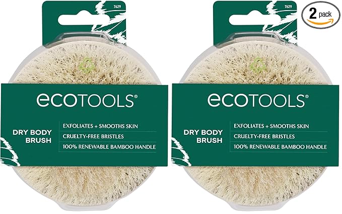 EcoTools Dry Body Brush, For Post Shower & Bath Skincare Routine, Removes Dirt & Promotes Blood Circulation, Helps Reduce Appearance of Cellulite, Eco-Friendly, Vegan & Cruelty-Free, 1 Count