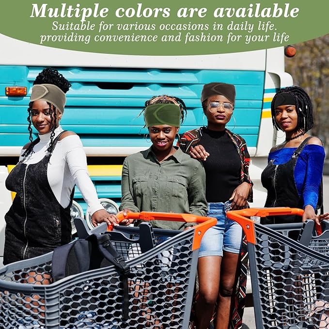 CIATBYYJ 4Pcs Mesh Hair Wraps for Black Women Adjustable Soft Meshs Head Wraps Stretchable Wrap Cap for Women Long Short Hair Non-slip Washable Mesh Hairs Wrap for Makeup Washing Sleeping Spa
