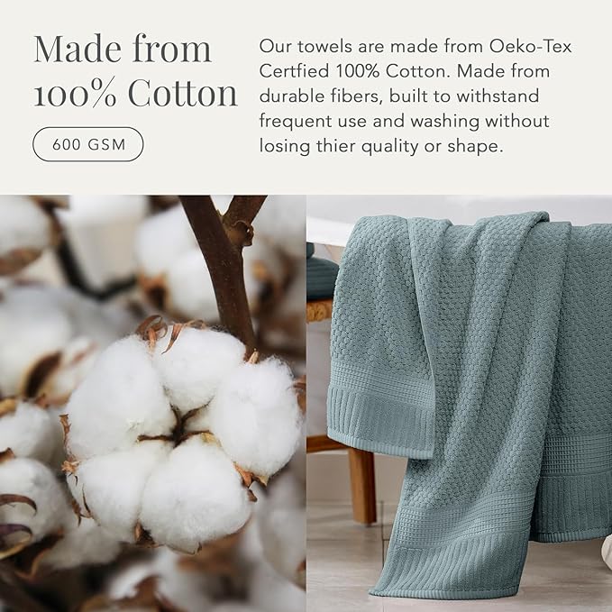 NY Loft 100% Cotton 2 Pack Bath Sheet Towel Set | Extra Large Oversize Bath Towels | Absorbent & Quick-Dry | Textured and Durable Cotton | Stormy Sea