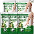 5 Pack Moisturizing Foot Mask,Hydrating Foot Masks for Dry Cracked Feet,Moisturizing Socks Dry Skin Moisturizer for Soft and Smooth Touch Feet,Foot Care Spa Gifts for Women Men Mothers Day Gifts