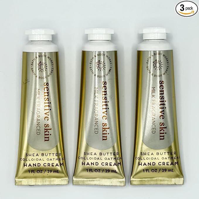 Sensitive Skin Milk Fragranced Bath & Body Hand Cream 3-Piece Bundle | Set of Three 1-Ounce Hand Creams.