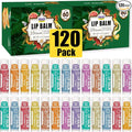 AZEN 120 Pack Lip Balm, Natural Lip Balm Bulk, Lip Care Product, Moisturizing Lip Balms for dry cracked lips, Mothers Day Gifts Easter Basket Stuffers - 10 Flavors