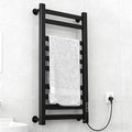 Verida Towel Warmer Rack, Heated Towel Rack for Bathroom, Wall-Mounted Plug (Not Hardwired), Aluminum Alloy, with Timer and Temperature Adjustment, Overheat Protection Function(Large Black)