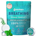 Shower Steamers Aromatherapy 15 Pack, Menthol & Eucalyptus Shower Bombs with Natural Essential Oils, Quick Relief Nasal Congestion, Relaxation & Self Care Gifts for Women & Men
