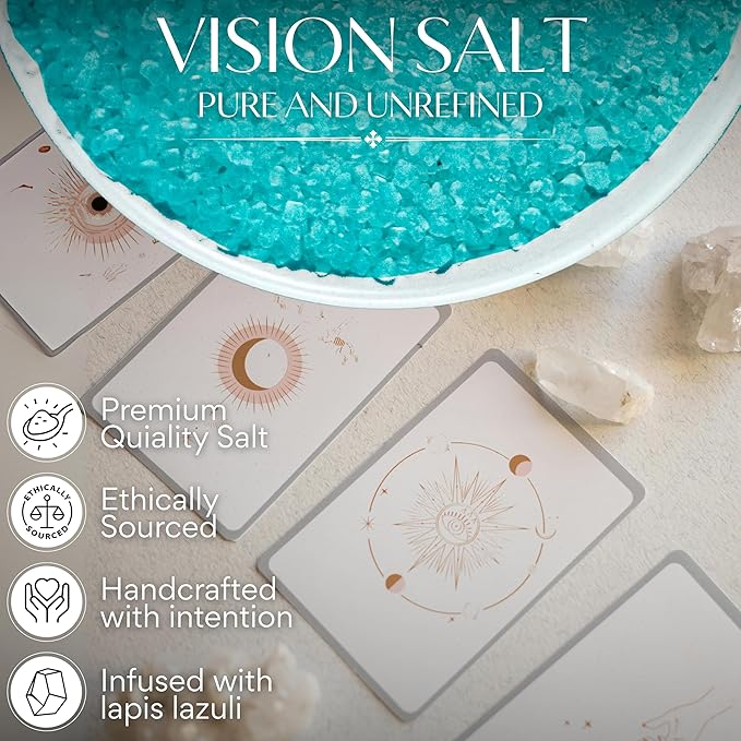 Blue Witch's Dream Sea Salt for Psychic Vision & Astral Travel Rituals – Natural Real Salt Ideal for Divination & Third-Eye Activation – Resealable Bag, Witches & Wiccan