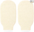 2-Pack Hemp Bath Gloves – Natural Shower Mitts for Body Scrub, Gentle Exfoliating Washcloth Mittens for Men & Women Skincare