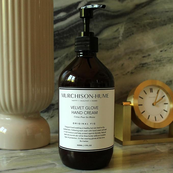 Murchison-Hume Velvet Glove Hand Cream with nourishing Fruit Extracts and Plant Seed Oils for lasting, 24-hour protection against dryness, non-greasy, Original Fig