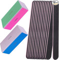 Nail File and Buffer Set, 4 Way Nail Buffers Shine Kit Professional Nail Files for Natural Nails Manicure Filer Filing Polishing Buff Nail Care Smoother Buffing Fingernail 100/120/240/600/3000 Grit