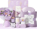 Mothers Day Birthday Gifts for Women Self Care Package Get Well Soon Gift Baskets, Thinking of You Sympathy Spa Gift Set w/ Crochet Flower Bouquet, Unique Gifts for Women Mom Sister Grandma Friends