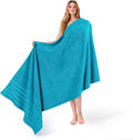 American Soft Linen 35x70 Jumbo Large Bath Towel, 600 GSM 100% Cotton Turkish Bath Sheet, Oversized Luxury Bath Towel for Bathroom Beach and Pool, Aqua Blue