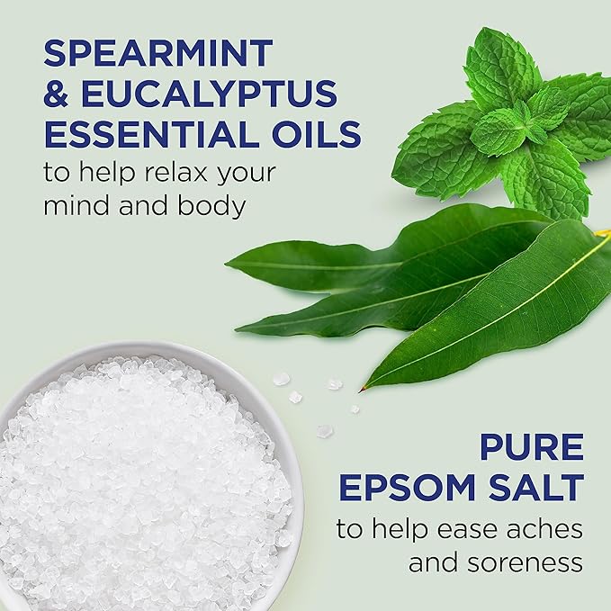 Dr Teal's Foaming Bath with Pure Epsom Salt, Relax & Relief with Eucalyptus & Spearmint, 34 fl oz (Packaging May Vary) (Pack of 2)