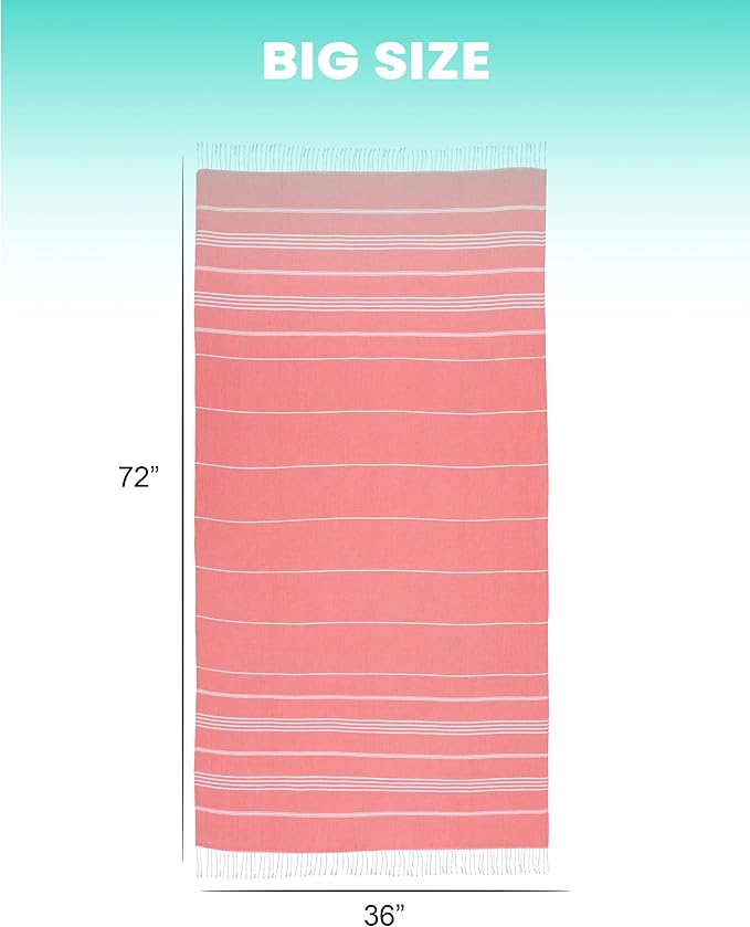4 Packs Turkish Beach Towels Gym Towel Camping Blanket Xl Large Size Sandfree Sandrpoof Thin Fast Drying Packable Honeymoon Travel Essential Summer Vacation Accessories Hawaii Trip Necessities