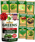 HOME GROWN Lettuce Seeds 8 Variety Mix 9000+ Bulk Pack Heirloom Non-GMO, High Germination, Romaine, Bibb, Buttercrunch, Leafy Greens,Indoor Outdoor Hydroponic Garden, Cut & Come Again (Lactuca sativa)