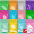 KONEUK 120 Pack Collagen Essence Sheet Face Masks Skincare, Moisturizing & Hydrating Face Mask for Skin Care, Bulk Face Masks for All Skin Types, Spa Party Gifts for Women (12 Types x 10 Pcs)