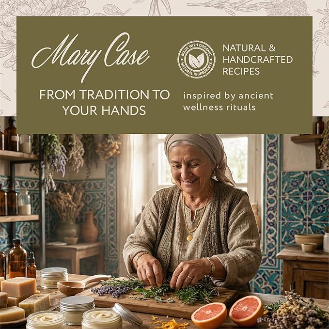 Mary Case Goat Milk & Pine Tar Bar Soap Set of 4 | Natural Soap with Olive, Coconut & Pine Oils + Dried Pine Leaves | Bath Soap for Men & Women | Sensitive Skin,