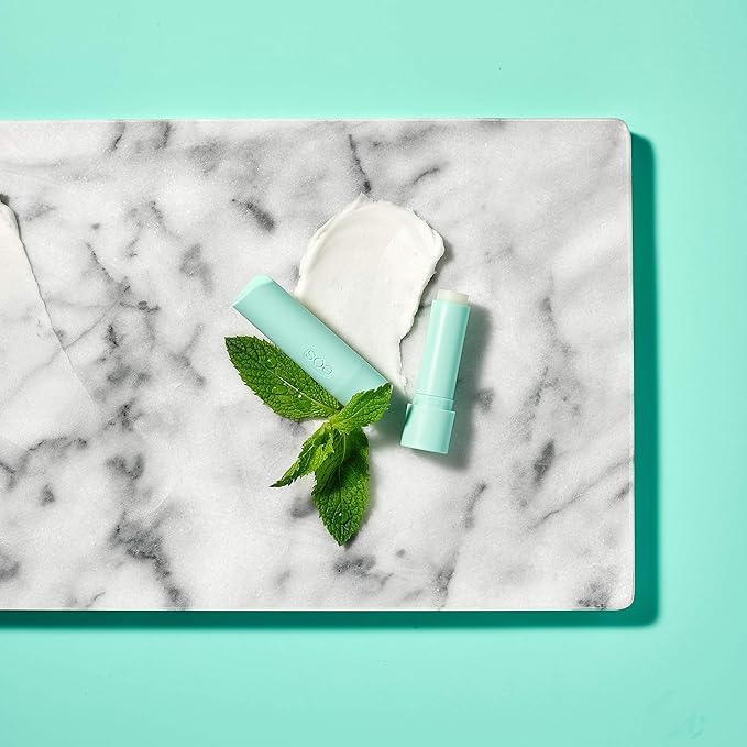 eos 100% Natural & Organic Lip Balm Sticks - Sweet Mint, All Natural Lip Balm, All-Day Moisture, Dermatologist Recommended, 0.14 oz, 2-Pack