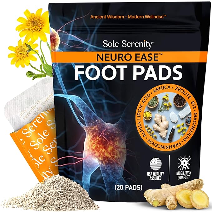Sole Serenity 4 Pack Foot Pads Essentials Bundle - Zeolite, Good Night, Worry-Free and NeuroEase Foot Pads for Relaxation & Self Care (4 Unique Blends)
