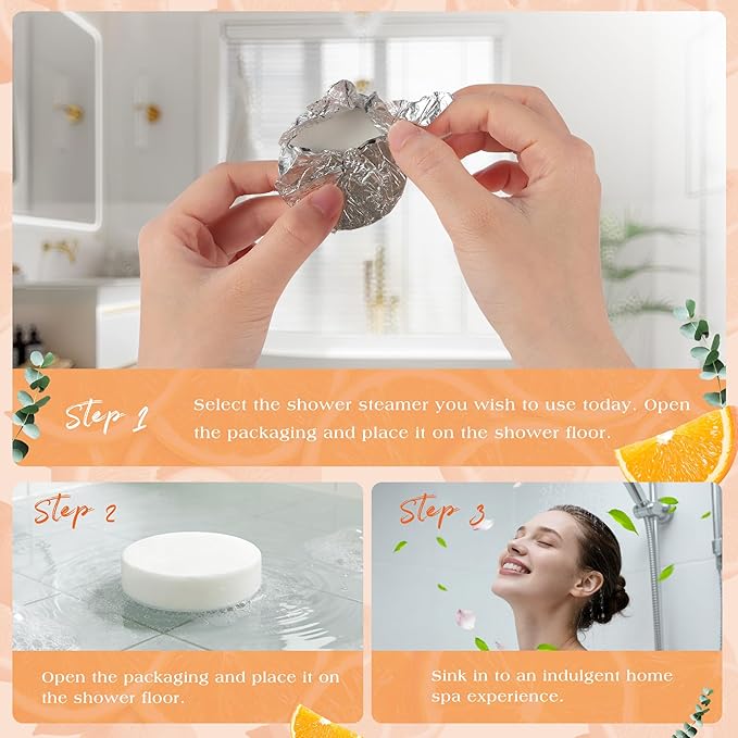 Shower Steamers Aromatherapy Mothers Day Gifts for Women - 10 Pack, Gifts for Wife Mothers Daughter Sister Morning Wake-Up Rejuvenate Home Spa Essential