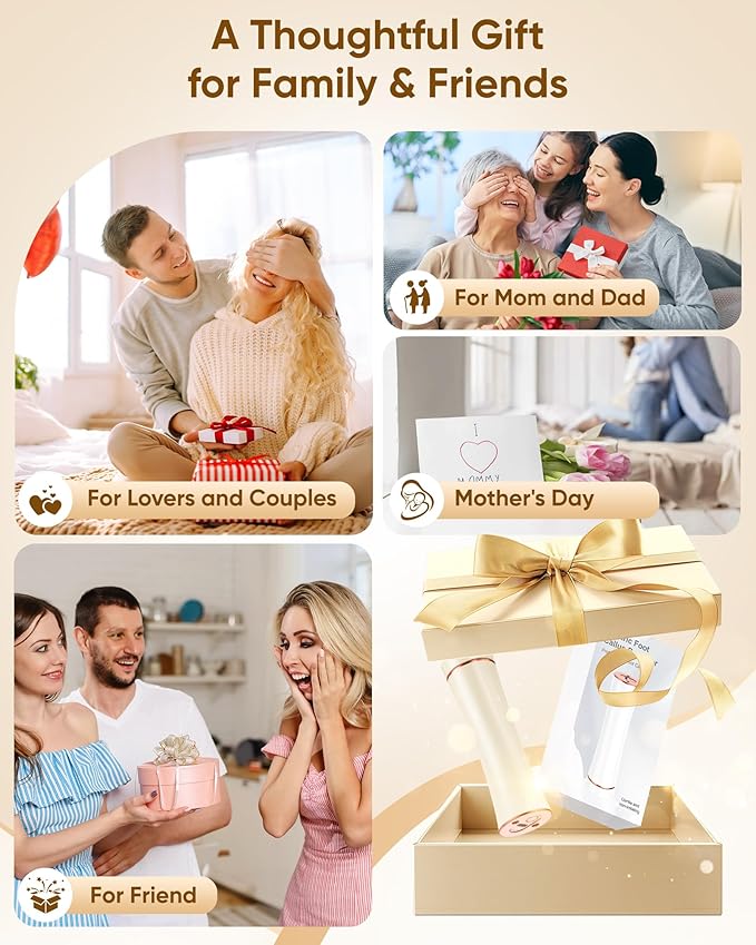 Electric Foot Callus Remover, 3-Speed Rechargeable Cordless Electronic Foot File with Moisturizing Balm, Electric Callus Remover Kit for Dead Skin, Birthday & Mothers Day Gifts for Women Mom, Beige