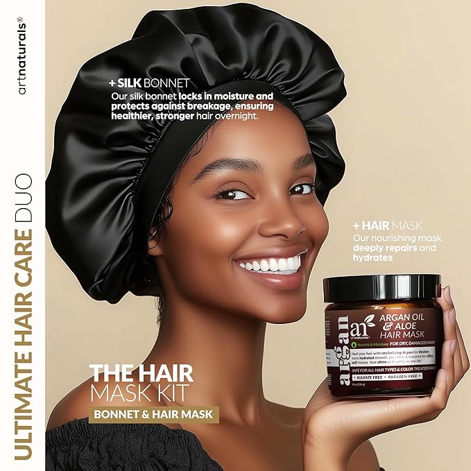 Artnaturals Hair Mask for Dry, Damaged Hair - Deep Conditioning Treatment – Argan Oil & Jojoba Treatment – Repair Mask for Curly, Frizzy Color-Treated Hair, For Hydrating Growth Repair Moisturizing