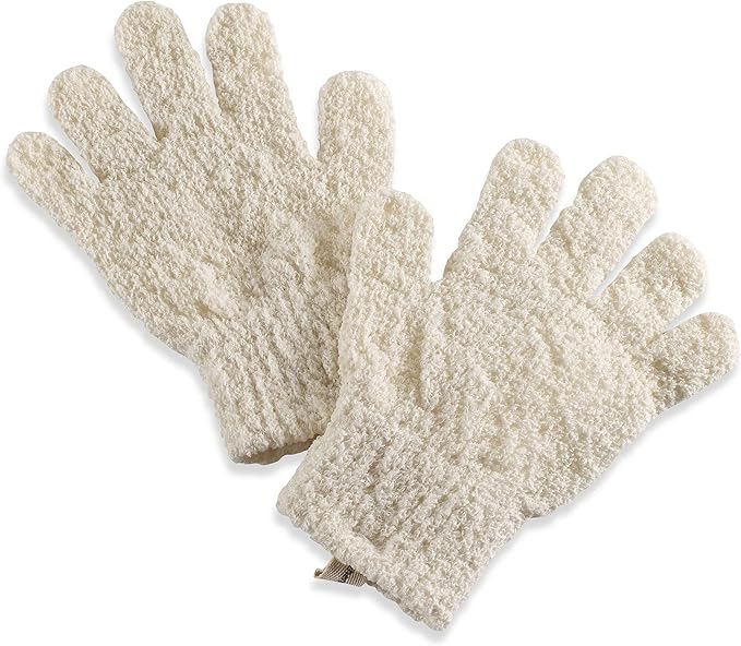 Earth Therapeutics Organic Cotton Exfoliating Gloves 1 Pack