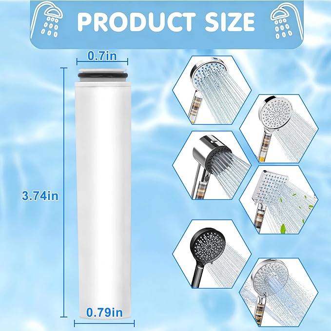 4 Pack Shower Head Filter Replacement Compatible With Cobbe®, Handheld Shower Head Filters for Hard Water, Removes Chlorine & Heavy Metals to Improve Skin & Hair