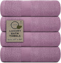Softolle Luxury Bath Towels Set of 4 (27” x 54”) | Towels for Bathroom | Super Soft | Highly Absorbent Towels for Home, Spa, Gym (Purple Ash)
