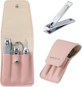Nail Clipper Set Gifts for Women, 6 Pcs Case Fingernail Clipper Christmas Stocking Stuffers for Adults (Pink)