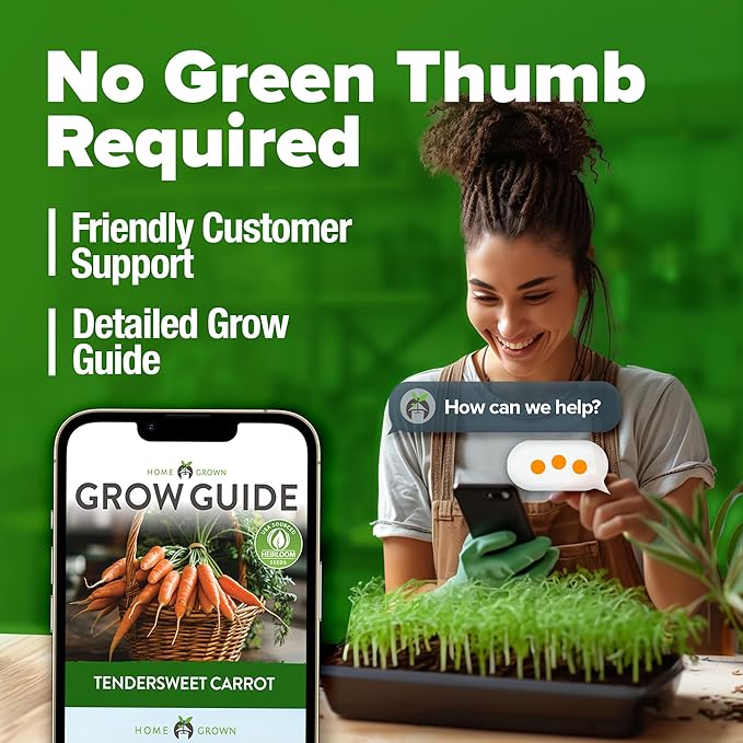 HOME GROWN Tendersweet Carrots Seeds 3000+ Heirloom Non-GMO Seeds for Planting,High Germination,Sweetest Coreless Root Vegetable, Crunchy Summer Garden,Great for Canning (Daucus carota subsp. sativus)
