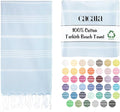 Cacala Lightweight and Thin Turkish Beach Towel 100% Cotton Sand-Free and Quick-Drying Goodness Perfect as an Extra Large Travel Towel, Beach Accessory, or Gift for Beach Lovers, 37 x 70