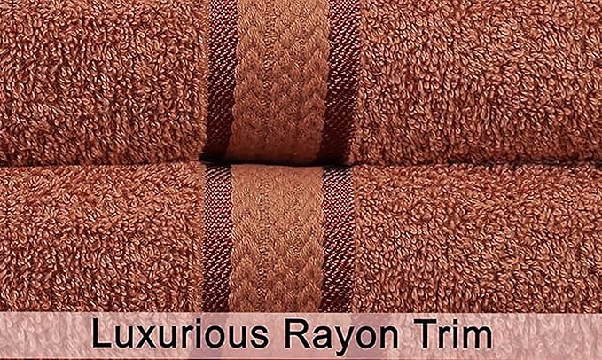 COTTON CRAFT Ultra Soft Hand Towels - 6 Pack Luxury Hand Towels - 100% Cotton Plush Absorbent 580 GSM Large Towel - Quick Dry Durable Machine Washable - Bathroom Kitchen Gym Spa - 16 x 28 - Mocha