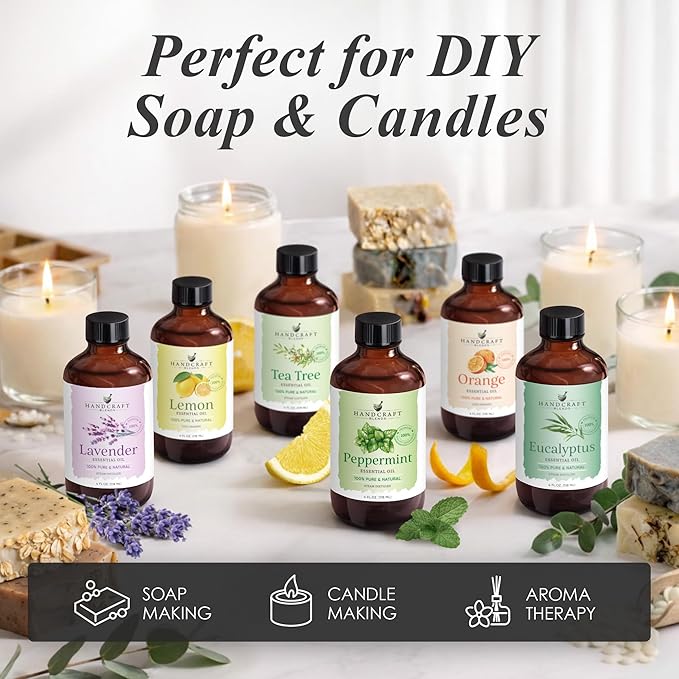 Handcraft Blends Tea Tree Essential Oil – 0.33 Fl Oz – 100% Pure and Natural – Premium Grade Essential Oil for Diffuser and Aromatherapy, Skin, Massage, Candle and Soap Making Fragrance