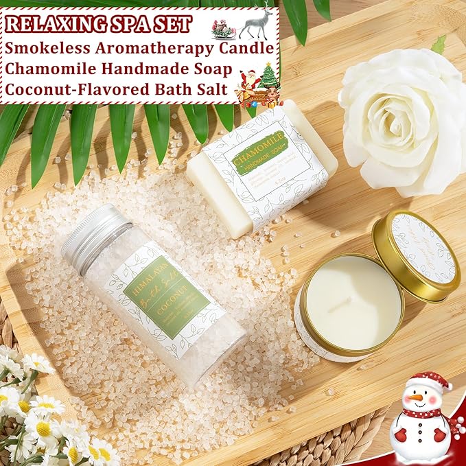 Christmas Gifts for Women, Get Well Soon Gift Baskets with Blanket, Relaxing Spa Self Care Package, Unique Relaxation Spa Gift Baskets Set, Birthday Gifts for Women, Her, Mom, Friends