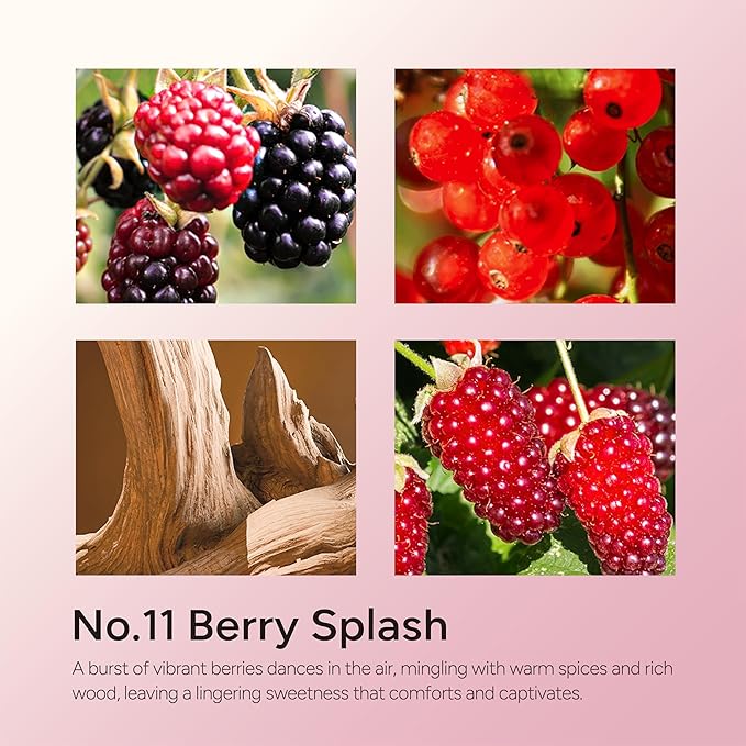 LUMELOOM Berry Splash Luxury Scented Candles, 9oz Soy Wax Candles for Home Scented, BlackBerry, Boysenberry & Woods Scent, Long Burning Time, Gifts for Women, Men, Nurse, Mothers Day, Teacher