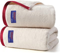 REDKISS 100% Cotton 2 Pack Luxury Bath Towels 27 x 54 Inches, Oversized Bath Towel Set, 600 GSM Ultra Soft Highly Absorbent Quick Drying Towels for Bathroom, Gym, Spa, Hotel, Beige Brown