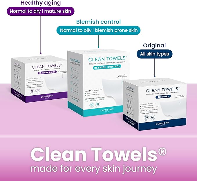 CLEAN SKIN CLUB Prism Box for Clean Towels XL – Acrylic Bathroom Storage Organizer, Holds 50 Disposable Face Towels, Dust-Proof Countertop Container with Lid for Skincare & Vanity Organization