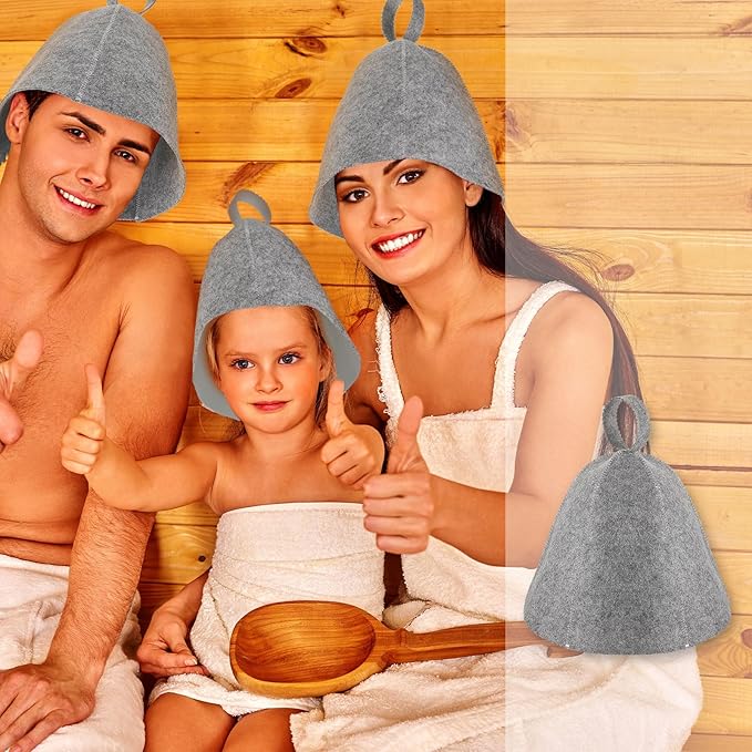 JaGely Sauna Hat for Men Women Sauna Hat Vaporarium Cap Russian Banya Cap for Bath House Accessories