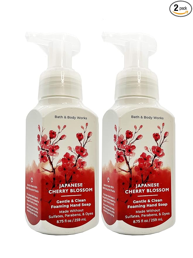 Bath & Body Works, Gentle Foaming Hand Soap. Japanese Cherry Blossom (2-Pack)