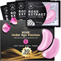 AURAE Rose Under Eye Patches (30 Pairs) - Under Eye Mask for Appearance of Dark Circles - For Puffy Eyes Smoothing - Skincare Mask